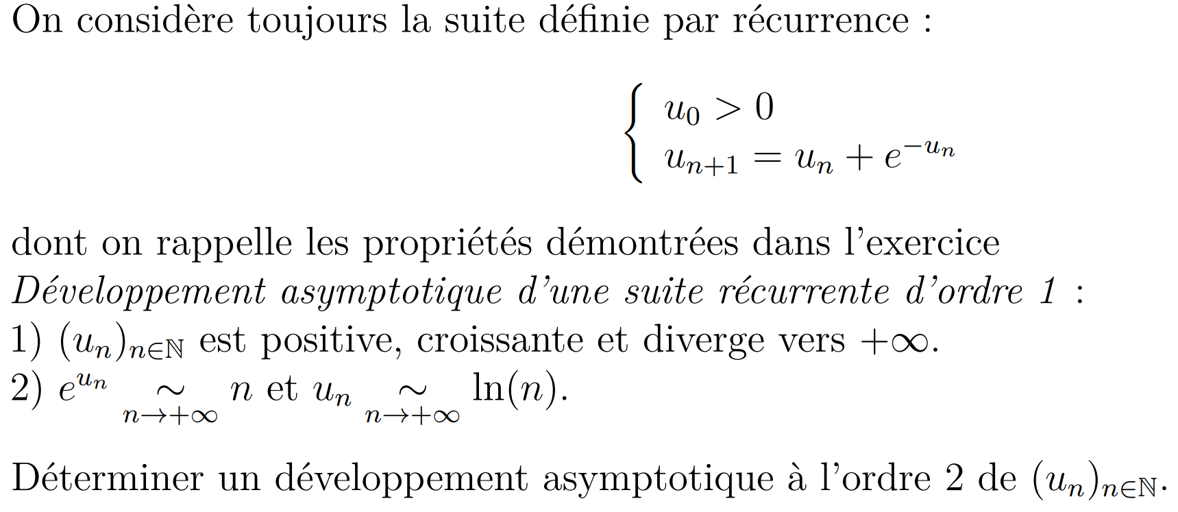 Énoncé de l’exercice